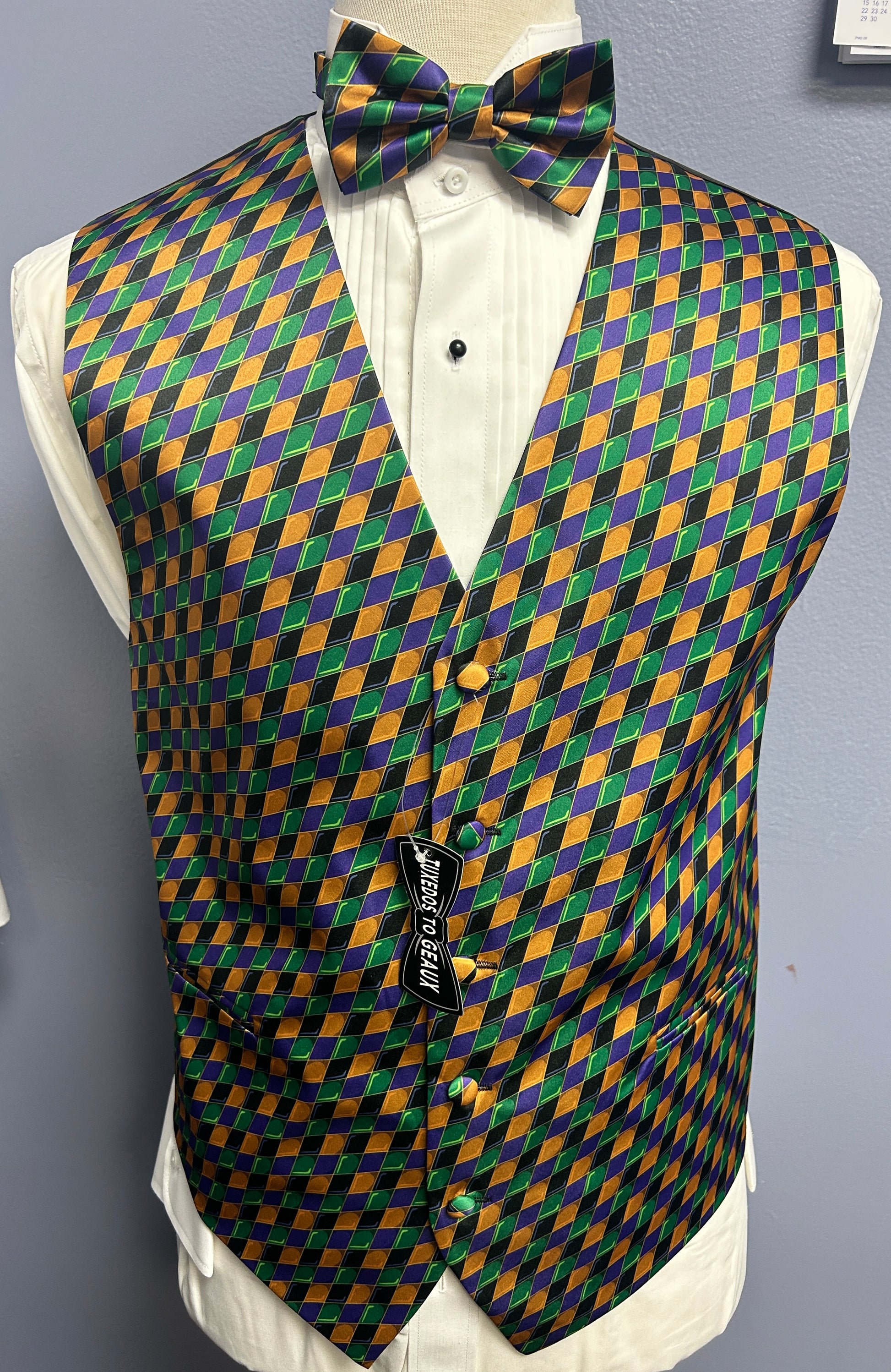 Mardi Gras Vest - TTG-5 5X Mardi Gras Vest - TTG-5 5X